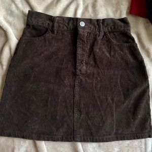 NWT brandy melville brown corduroy skirt